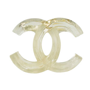 Chanel Brooch for Women, Coco Mark, Accessory, CHANEL 02P, Clear, Approx. 10....